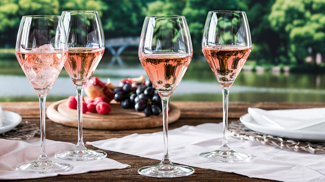 Our wine expert Louise O'Brien with our extensive range of Rosé's