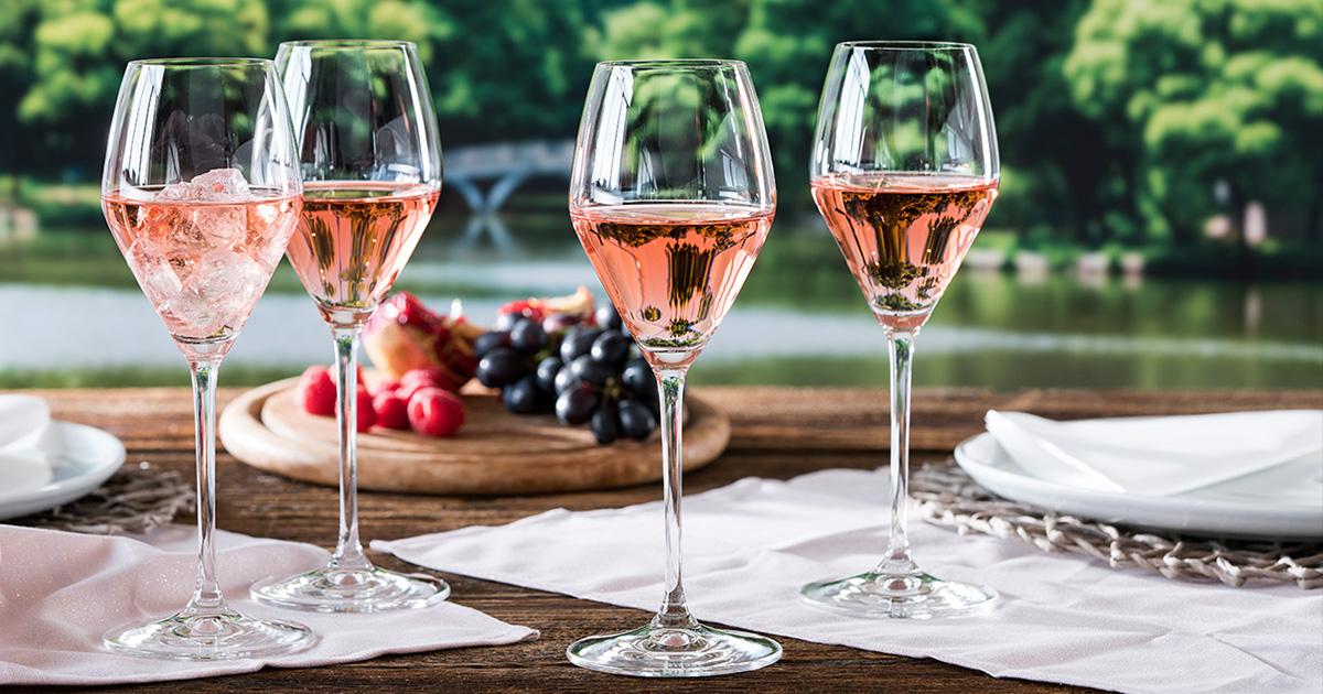 Our wine expert Louise O'Brien with our extensive range of Rosé's